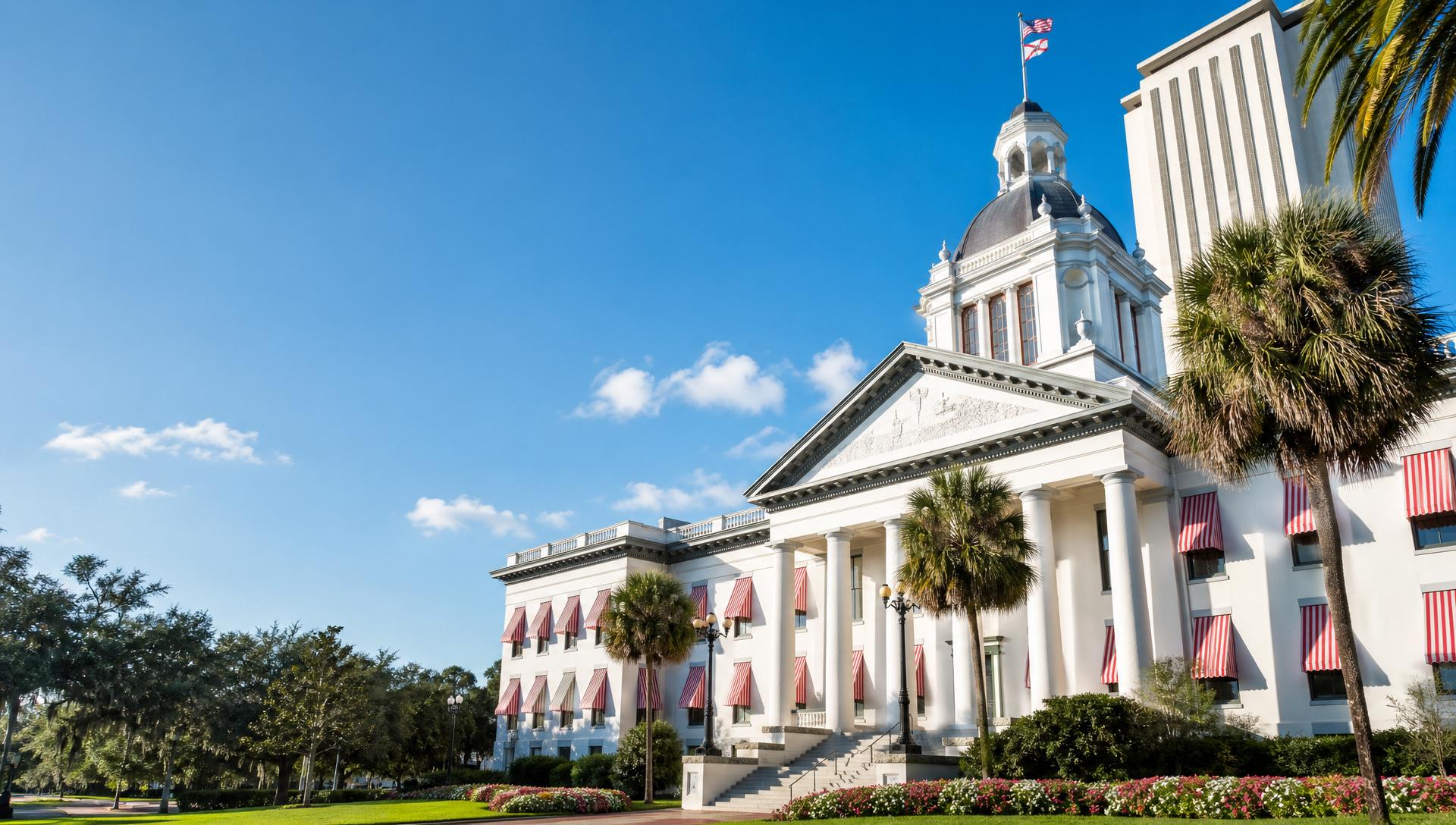 The Florida State Capitol building in Tallahassee, where 2025 stem cell legislation was passed.